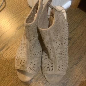 Forever 21 peep toe wedge heels